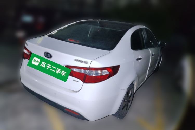 Used Kia K2 2012 Sedan 1.6L Automatic Transmission Premium Commemorative Edition Rear Right 45 Deg