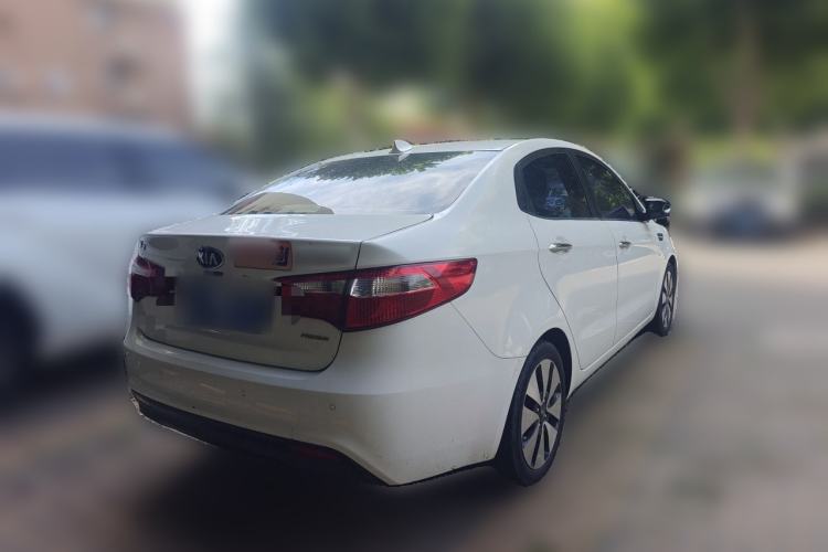 Used Kia K2 2012 Sedan 1.6L Automatic Transmission Premium Commemorative Edition Rear Right 45 Deg
