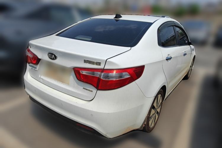 Used Kia K2 2012 Sedan 1.6L Automatic Transmission Premium Commemorative Edition Rear Right 45 Deg
