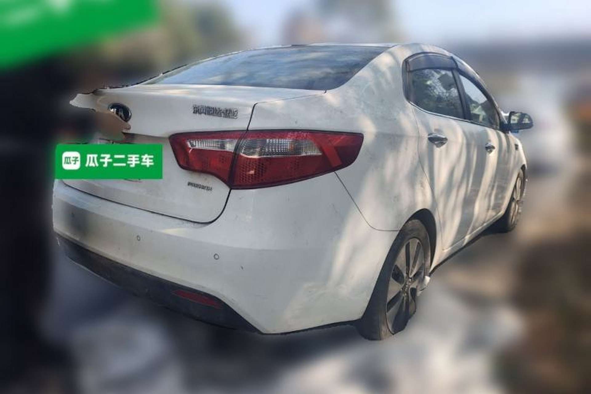 Used Kia K2 2012 Sedan 1.6L Automatic Transmission Premium Commemorative Edition Rear Right 45 Deg