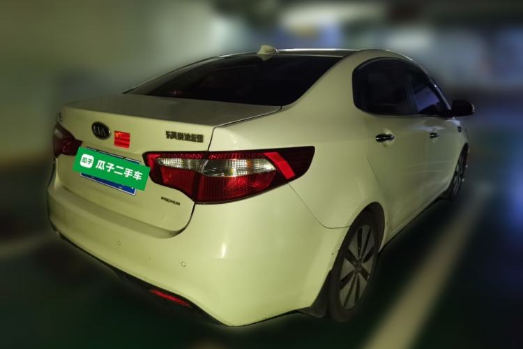 Used Kia K2 2012 Sedan 1.6L Automatic Transmission Premium Commemorative Edition Rear Right 45 Deg