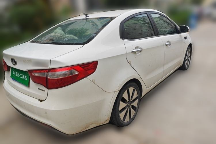 Used Kia K2 2012 Sedan 1.6L Automatic Transmission Premium Commemorative Edition Rear Right 45 Deg