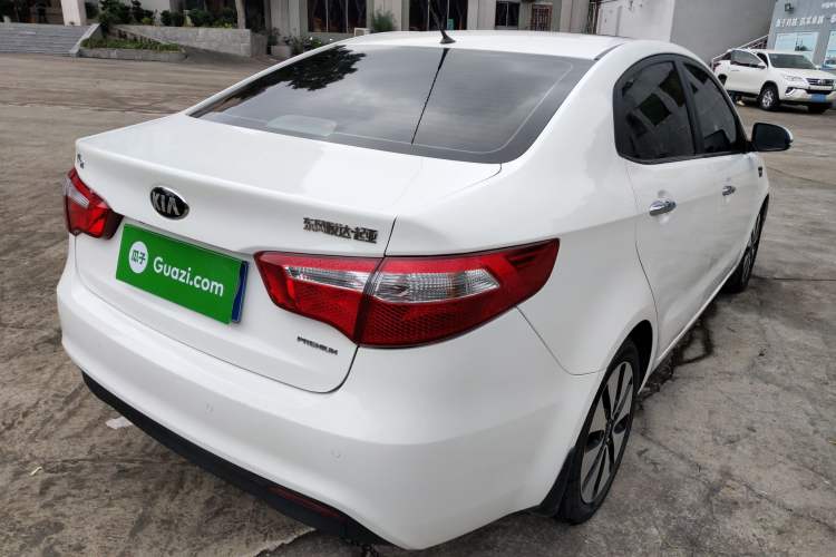 Used Kia K2 2012 Sedan 1.6L Automatic Transmission Premium Commemorative Edition Rear Right 45 Deg