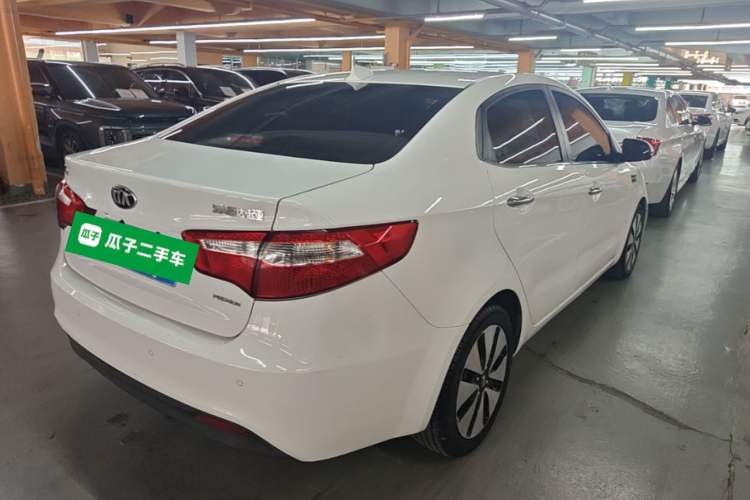 Used Kia K2 2012 Sedan 1.6L Automatic Transmission Premium Commemorative Edition Rear Right 45 Deg
