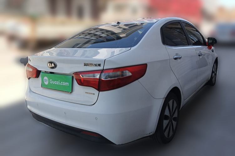 Used Kia K2 2012 Sedan 1.6L Automatic Transmission Premium Commemorative Edition Rear Right 45 Deg