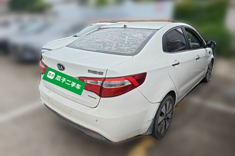 Used Kia K2 2012 Sedan 1.6L Automatic Transmission Premium Commemorative Edition Rear Right 45 Deg