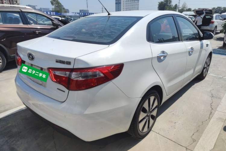 Used Kia K2 2012 Sedan 1.6L Automatic Transmission Premium Commemorative Edition Rear Right 45 Deg