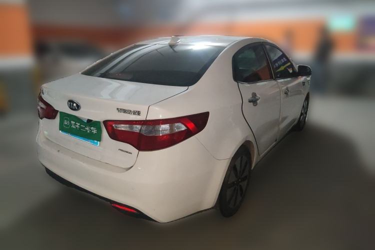 Used Kia K2 2012 Sedan 1.6L Automatic Transmission Premium Commemorative Edition Rear Right 45 Deg