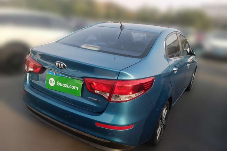 Used Kia K2 2015 Sedan 1.6L Automatic Transmission Premium Rear Right 45 Deg