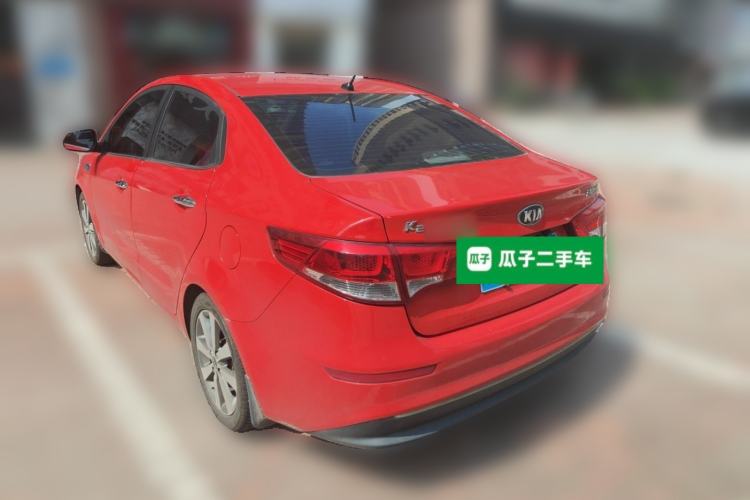 Used Kia K2 2015 Sedan 1.6L Automatic Transmission Premium Rear Left 45 Deg