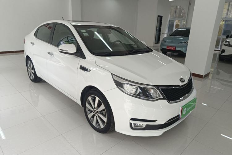 Used Kia K2 2015 Sedan 1.6L Automatic Transmission Premium Front Right 45 Deg