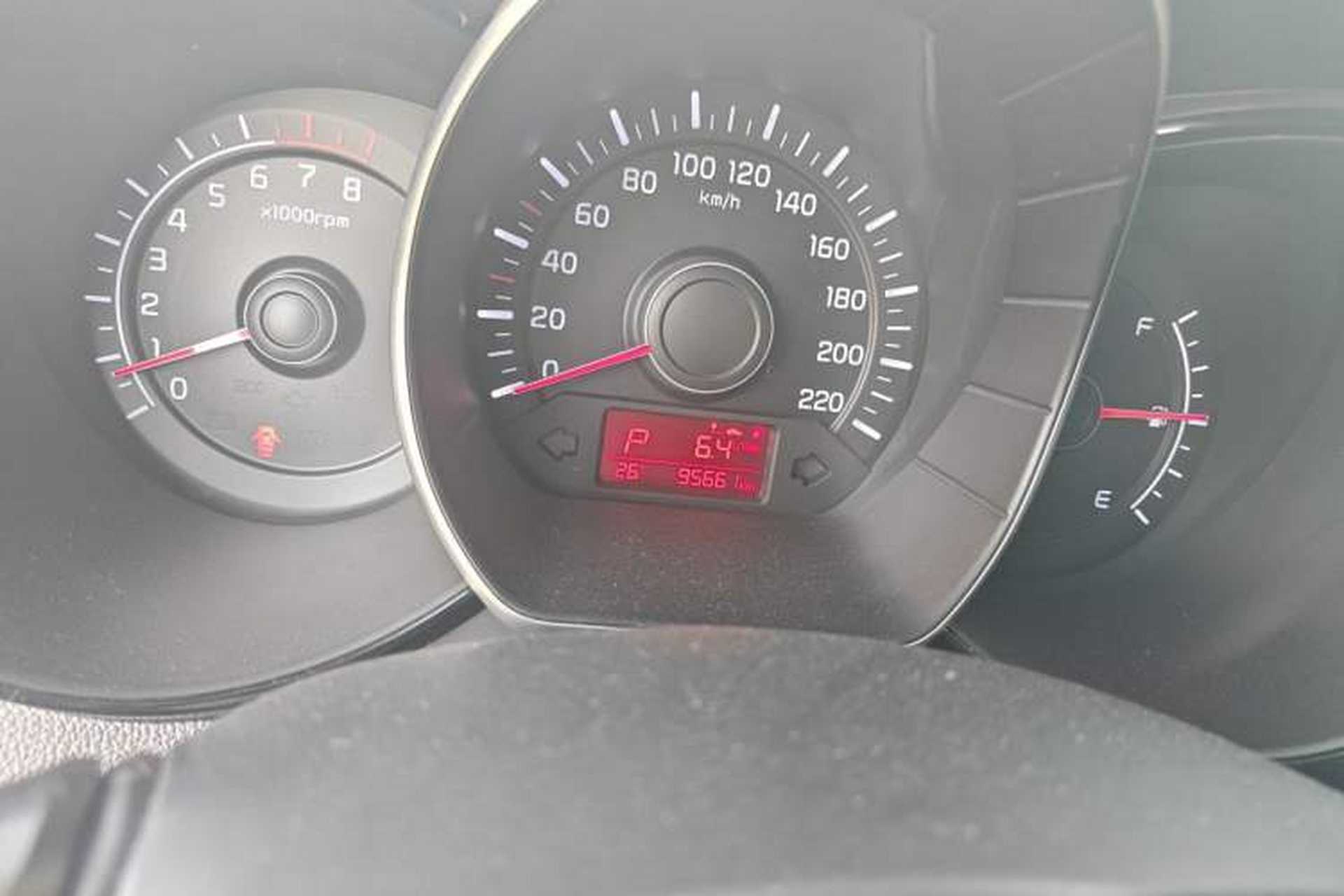 Used Kia K2 2015 Sedan 1.4L Automatic GLS Odometer Close Up
