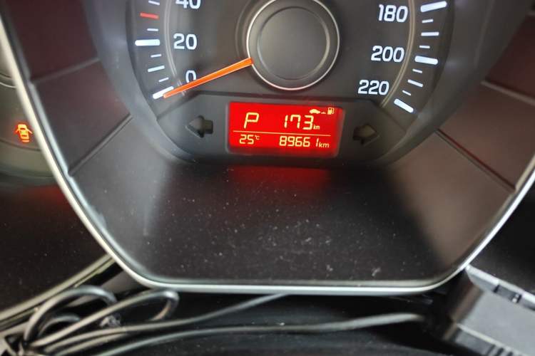 Used Kia K2  Odometer Close Up