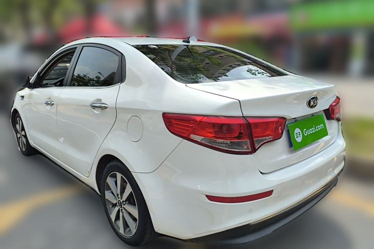 Used Kia K2 2015 Sedan 1.6L Automatic Transmission Premium Rear Left 45 Deg