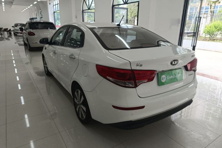 Used Kia K2 2015 Sedan 1.6L Automatic Transmission Premium Rear Left 45 Deg