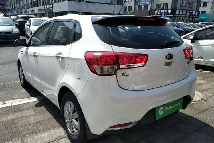 Used Kia K2 2015 Hatchback 1.4L AT GLS Cool Edition Rear Left 45 Deg