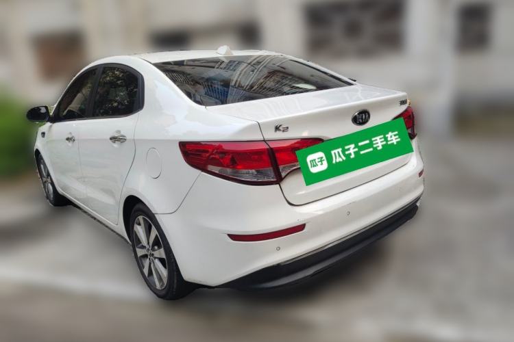 Used Kia K2 2015 Sedan 1.6L Automatic Transmission Premium Rear Left 45 Deg