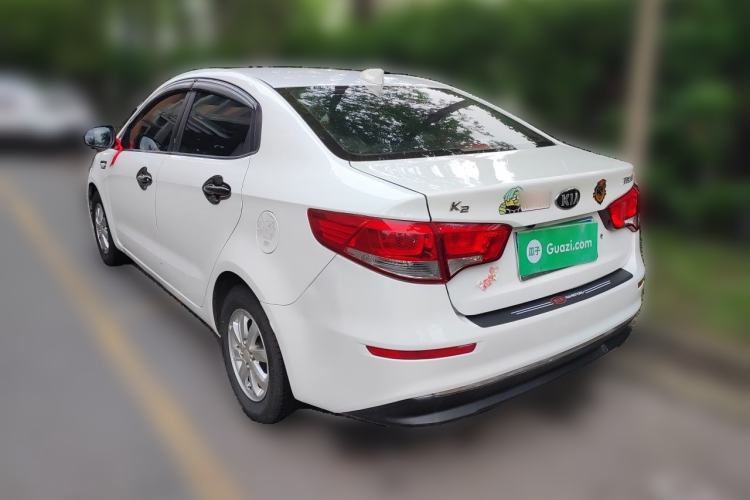 Used Kia K2 2015 Sedan 1.4L Manual Transmission GL Rear Left 45 Deg