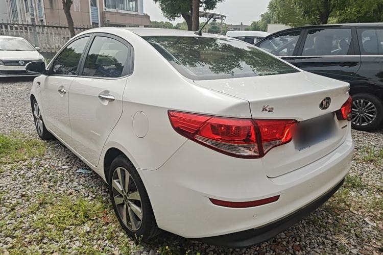 Used Kia K2 2015 Sedan 1.6L Automatic Transmission Premium Rear Left 45 Deg