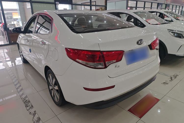 Used Kia K2 2015 Sedan 1.6L Automatic Transmission Premium Rear Left 45 Deg