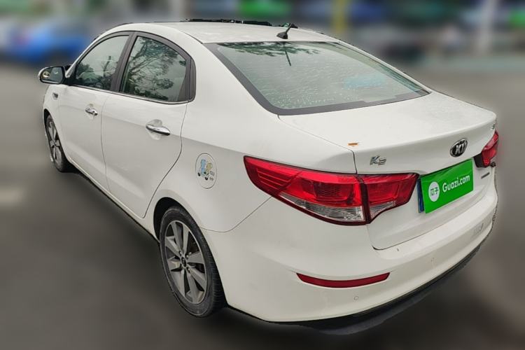 Used Kia K2 2015 Sedan 1.6L Automatic Transmission Premium Rear Left 45 Deg