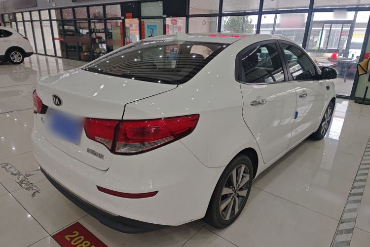 Used Kia K2 2015 Sedan 1.6L Automatic Transmission Premium Rear Right 45 Deg