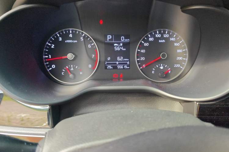 Used Kia K2 2017 Sedan 1.4L Automatic GLS Odometer Close Up