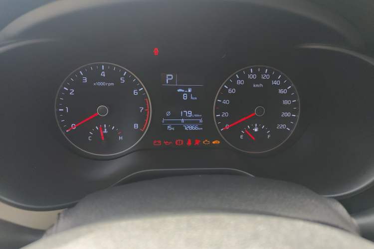 Used Kia K2 2017 Sedan 1.4L Automatic Transmission 15th Anniversary Special Edition GLS Odometer Close Up
