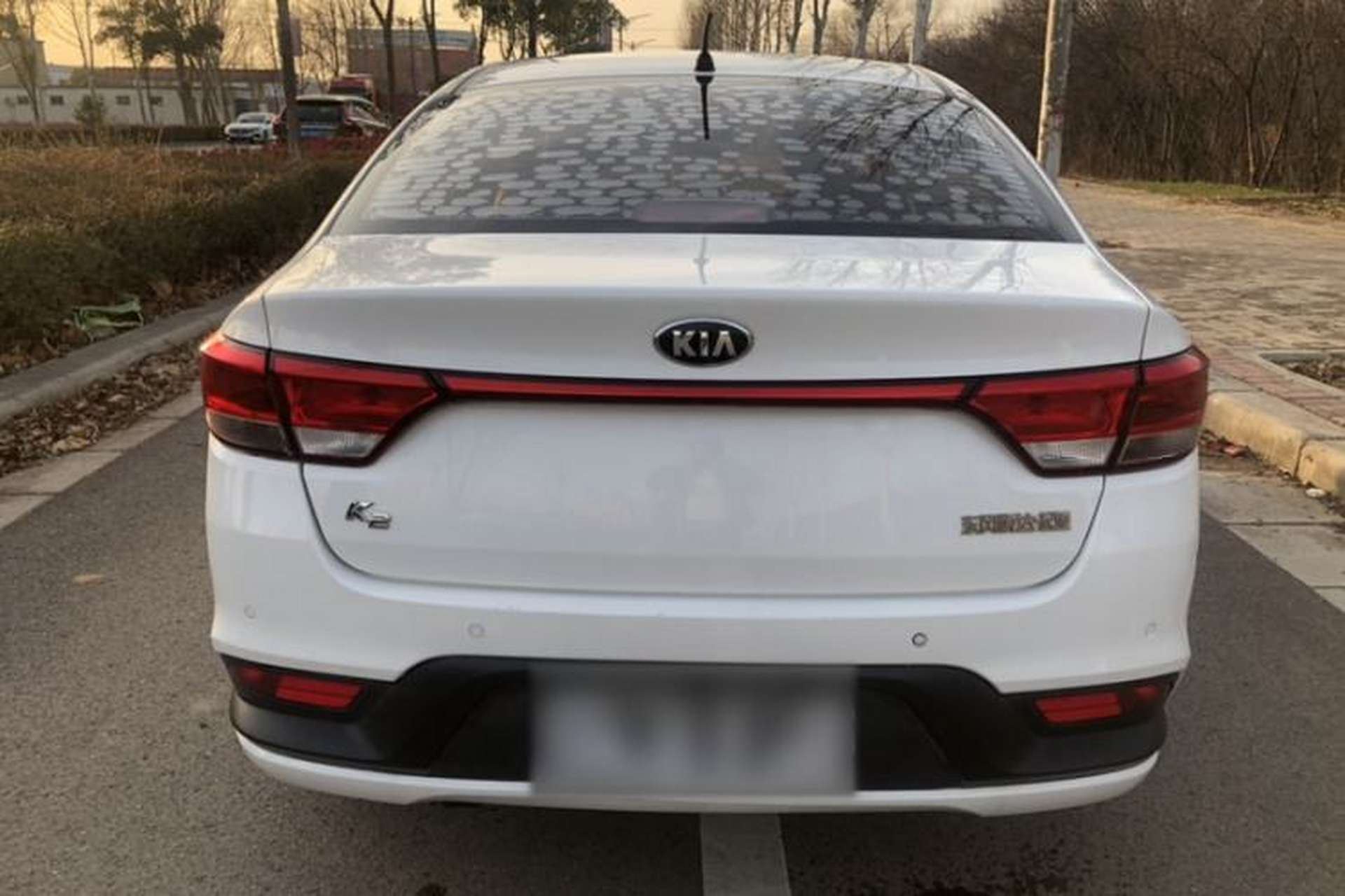 Used Kia K2 2017 Sedan 1.4L Manual Transmission GLS Exterior 2