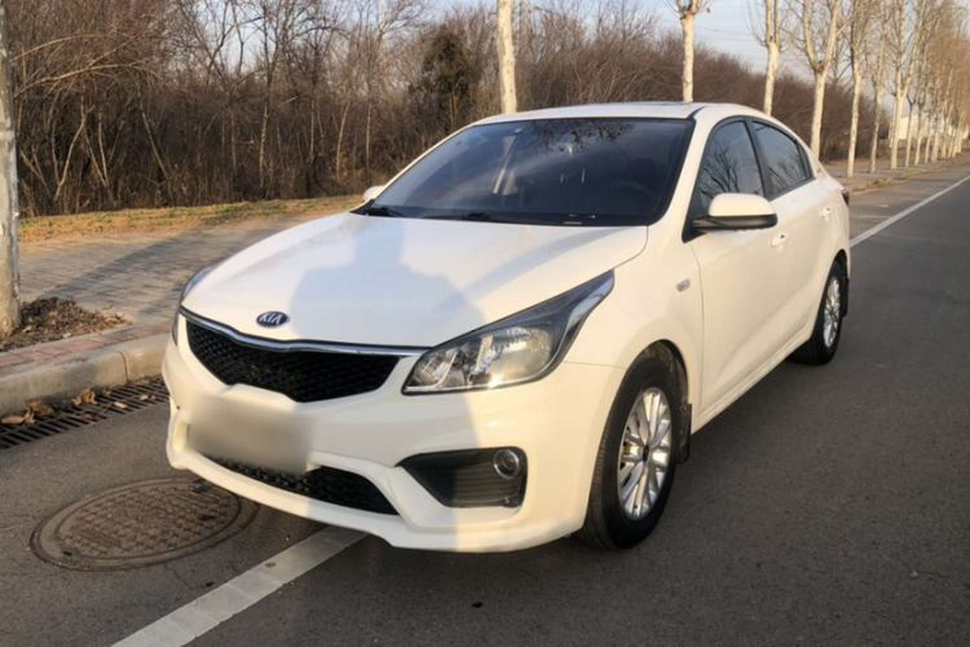 Used Kia K2 2017 Sedan 1.4L Manual Transmission GLS Front Left 45 Deg