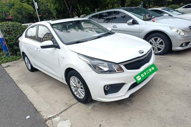 Used Kia K2 2017 Sedan 1.4L Manual Transmission 15th Anniversary Special Edition GLS Front Right 45 Deg