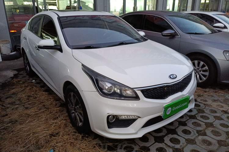 Used Kia K2 2017 Sedan 1.6L AT Premium Front Right 45 Deg