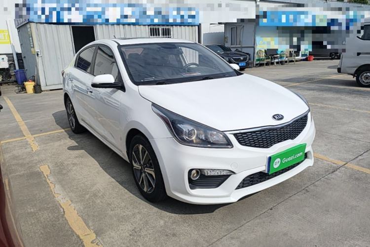 Used Kia K2 2017 Sedan 1.6L AT Premium Front Right 45 Deg