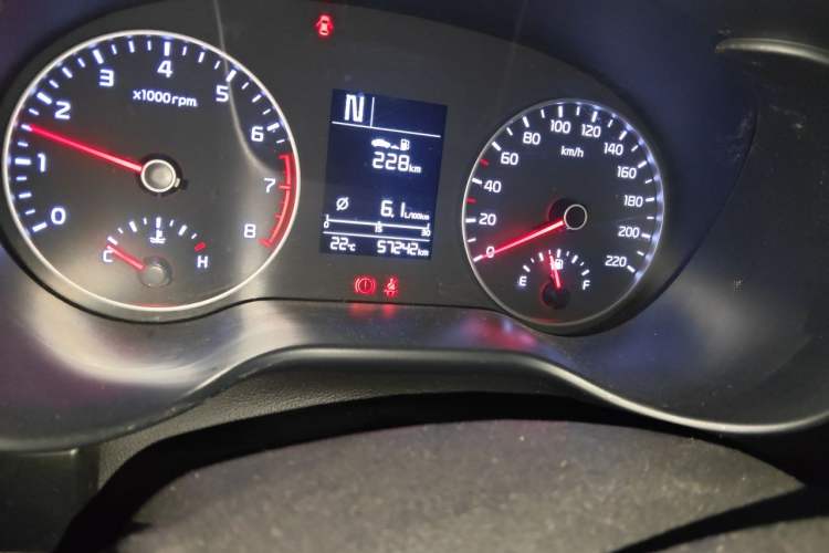 Used Kia K2 2017 Sedan 1.4L Automatic Transmission 15th Anniversary Special Edition GLS Odometer Close Up