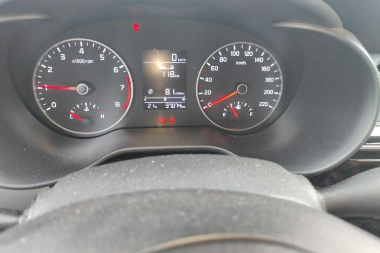 Used Kia K2 2017 Sedan 1.4L Manual Transmission 15th Anniversary Special Edition GLS Odometer Close Up