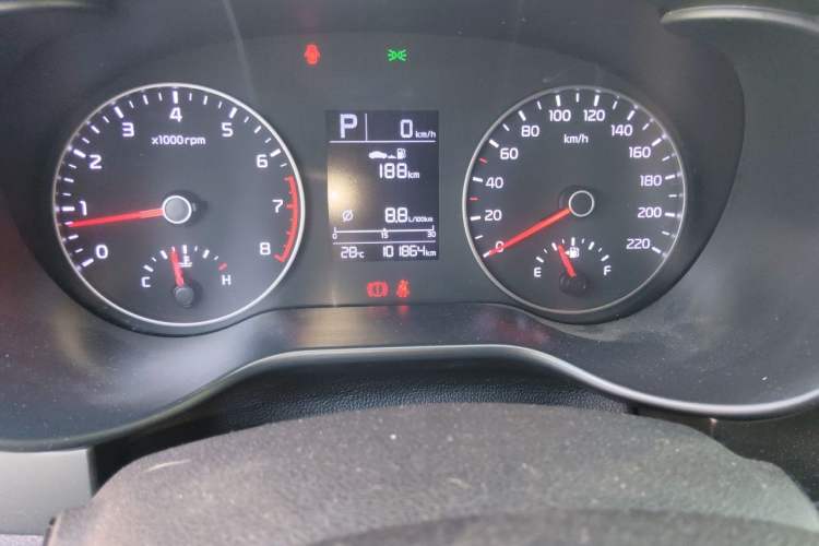 Used Kia K2 2017 Sedan 1.4L Automatic GLS Odometer Close Up