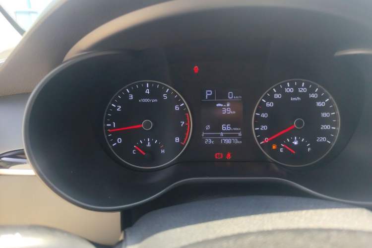 Used Kia K2 2017 Sedan 1.4L Automatic Transmission 15th Anniversary Special Edition GLS Odometer Close Up