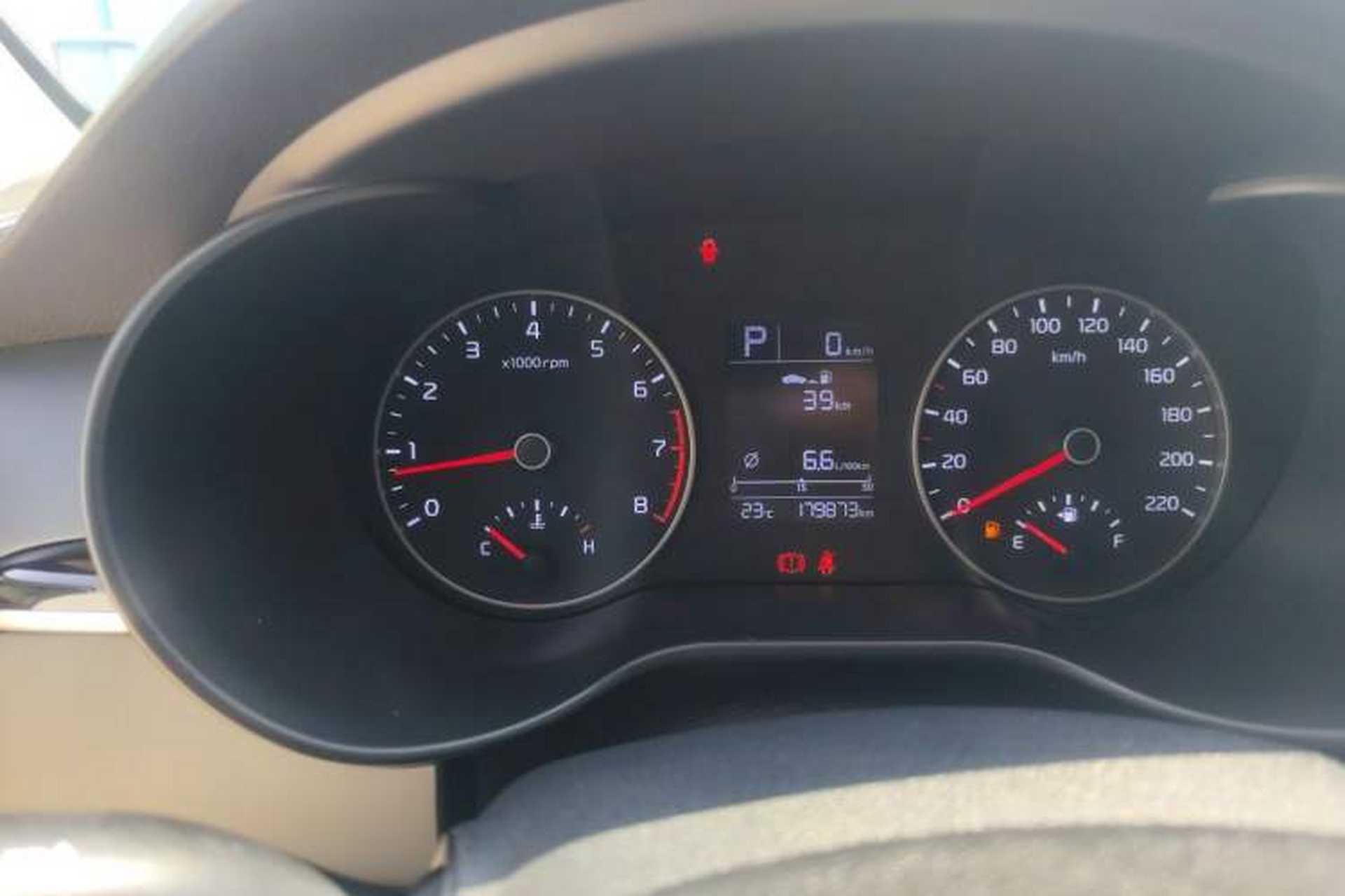 Used Kia K2 2017 Sedan 1.4L Automatic Transmission 15th Anniversary Special Edition GLS Odometer Close Up