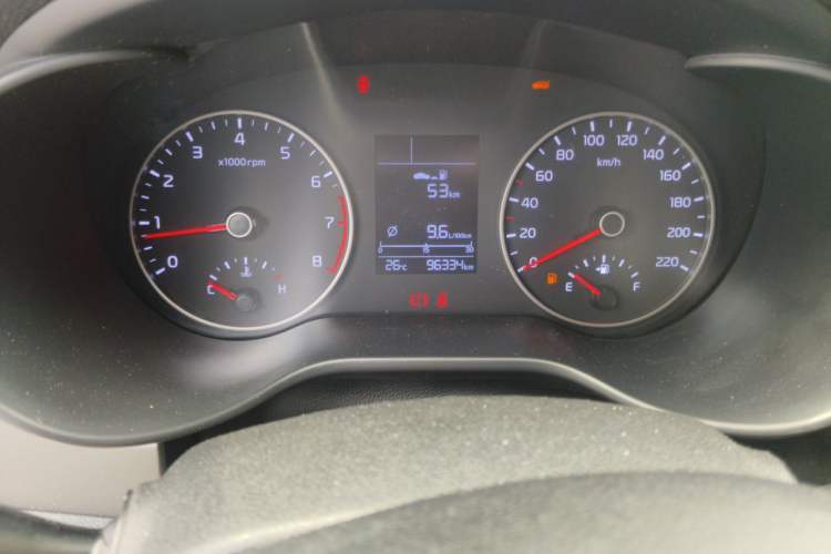 Used Kia K2 2017 Sedan 1.4L Manual Transmission 15th Anniversary Special Edition GLS Odometer Close Up