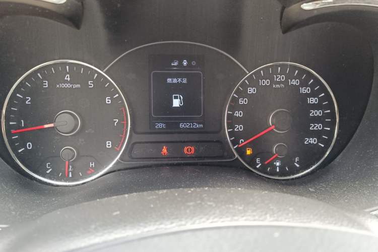 Used Kia K2 2017 Sedan 1.4L Manual Transmission GLS Odometer Close Up