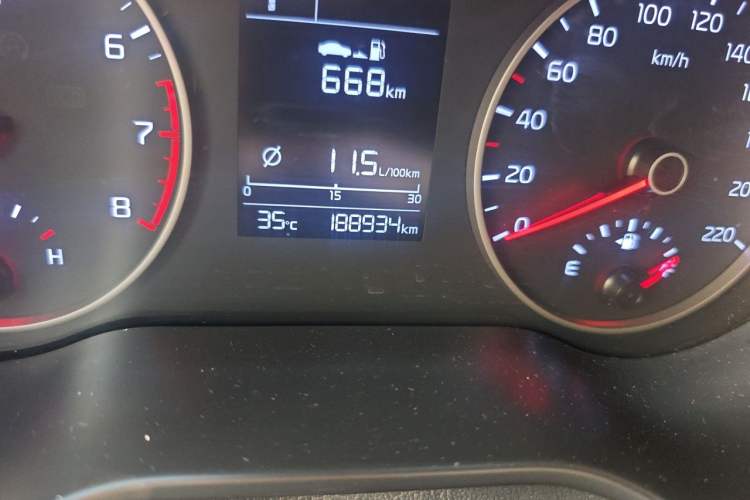 Used Kia K2 2017 Sedan 1.4L Automatic Transmission 15th Anniversary Special Edition GLS Odometer Close Up