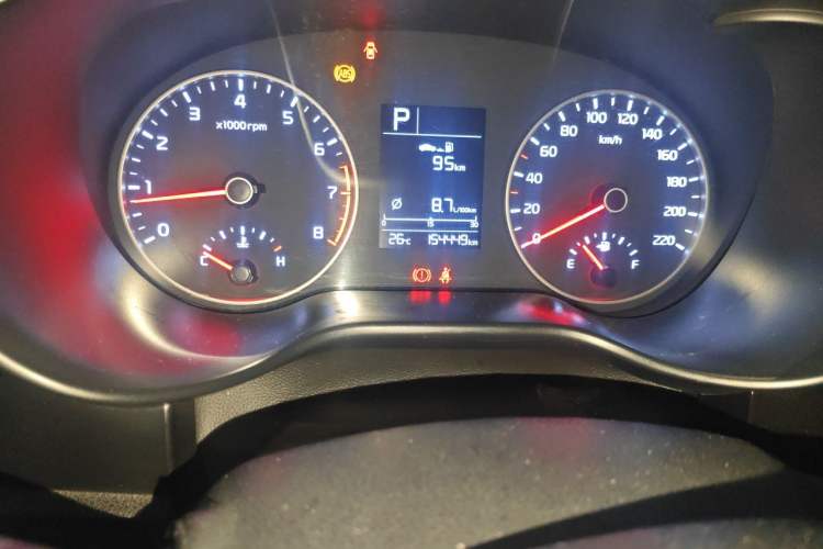 Used Kia K2 2017 Sedan 1.4L Automatic GLS Odometer Close Up
