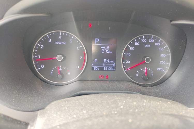 Used Kia K2 2017 Sedan 1.4L Automatic GLS Odometer Close Up