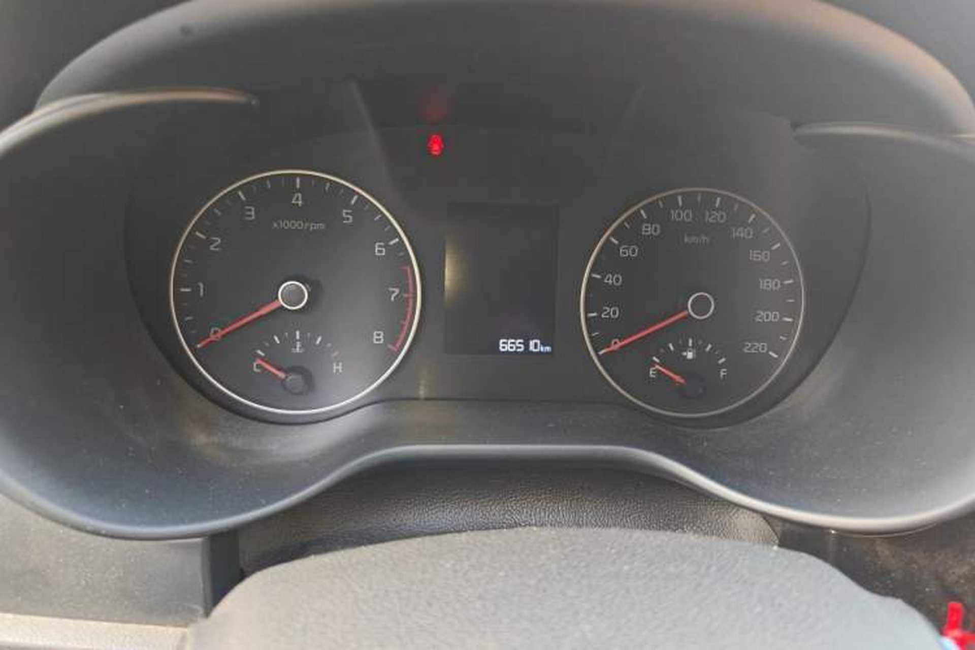 Used Kia K2 2017 Sedan 1.4L Manual Transmission GLS Odometer Close Up