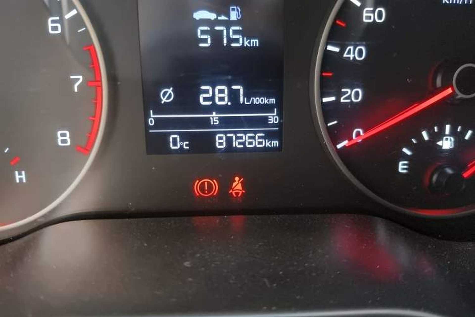 Used Kia K2 2017 Sedan 1.4L Manual Transmission 15th Anniversary Special Edition GLS Odometer Close Up