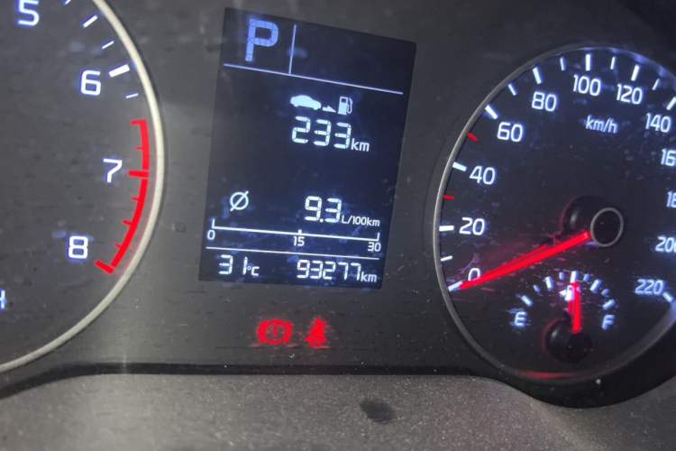 Used Kia K2 2017 Sedan 1.4L Automatic Transmission 15th Anniversary Special Edition GLS Odometer Close Up