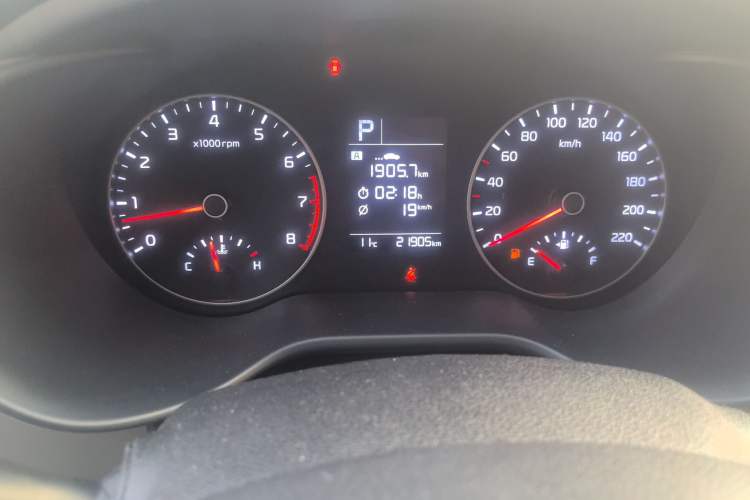 Used Kia K2 2017 Sedan 1.4L Automatic GLS Odometer Close Up