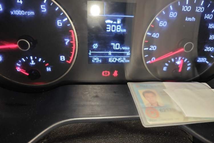 Used Kia K2 2017 Sedan 1.4L Manual Transmission GLS Odometer Close Up