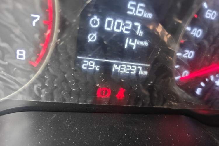 Used Kia K2 2017 Sedan 1.4L Manual Transmission GLS Odometer Close Up
