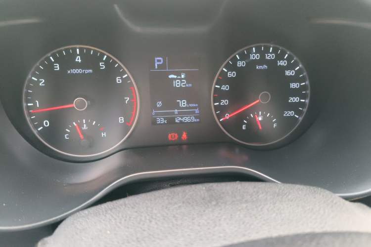 Used Kia K2 2017 Sedan 1.4L Automatic Transmission 15th Anniversary Special Edition GLS Odometer Close Up